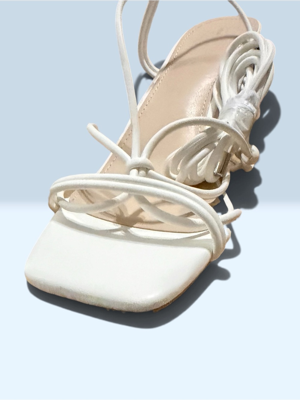 Women’s Strappy Lace-Up Sandal - White
